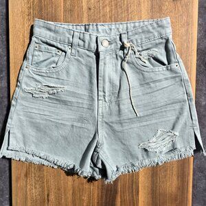 Vanilla Star Distressed Denim Shorts - Light Wash - Size 0